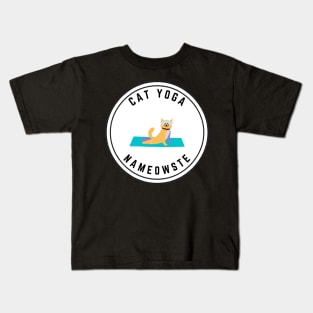 Nameowste Cat Yoga Trendy Design Kids T-Shirt